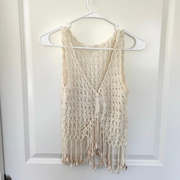 Anna Kosturova Crochet Shell Gypsy Top Small - Picture 2 of 6